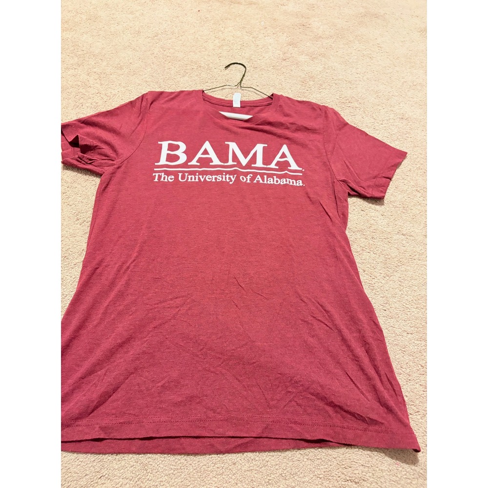 University of Alabama Bama Crimson Tide Graphic T-Shirt Red Medium Tri-Blend